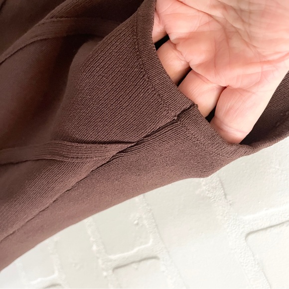 Anthro x Bailey 44 Chocolate Brown Corset Bustier Top Sculpting Knit Structured - Picture 8 of 11